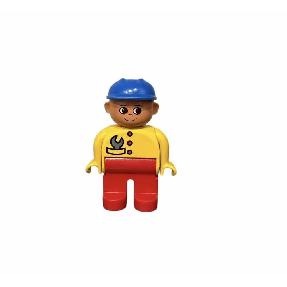 Vintage Lego Duplo Male Construction Worker/ Mechanic Toy Figure 1998